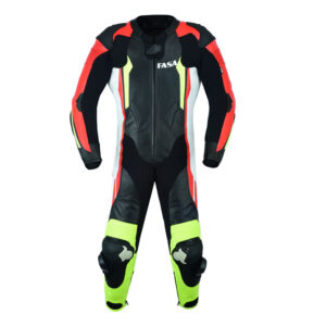 Motorcycle leather suit in black