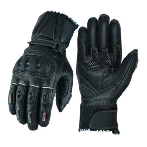 Leather gloves in black, motorcycle gloves, riding gloves shop close to me